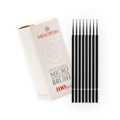 Miaopera Black Micro Applicator Brush 100pcs