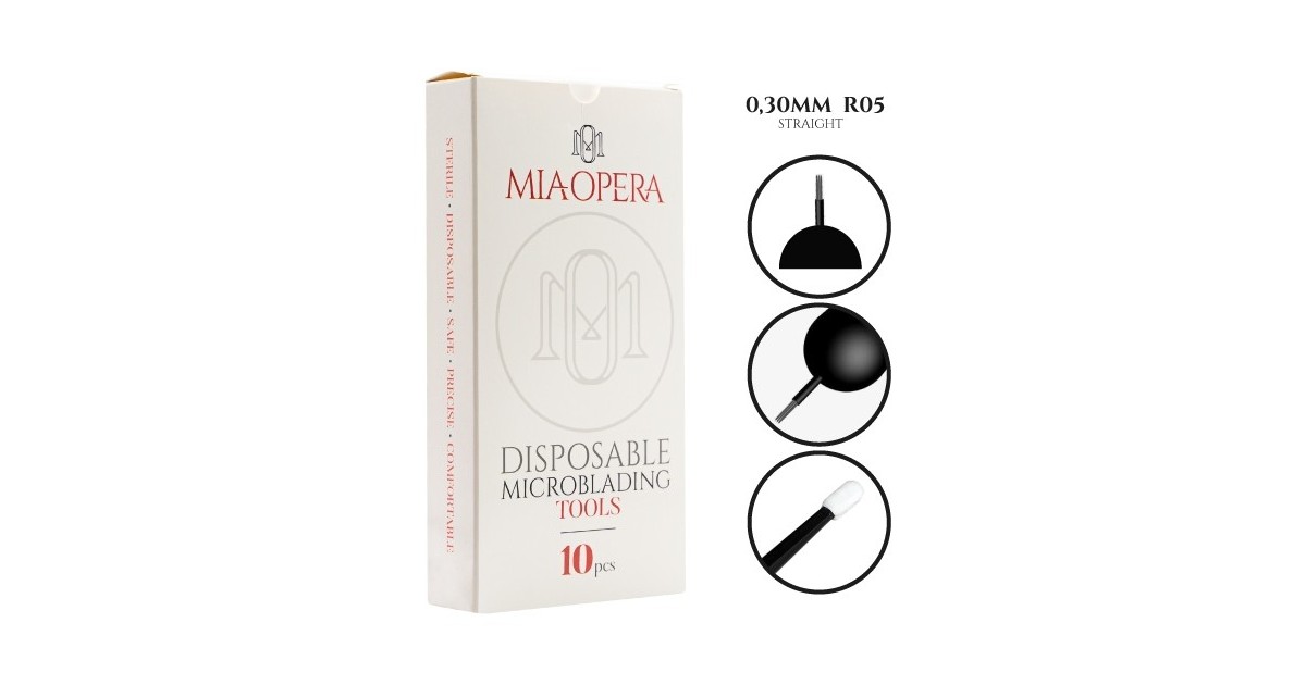Miaopera Disposable Microblading Tools 10pcs - 0,30mm R05 Straight