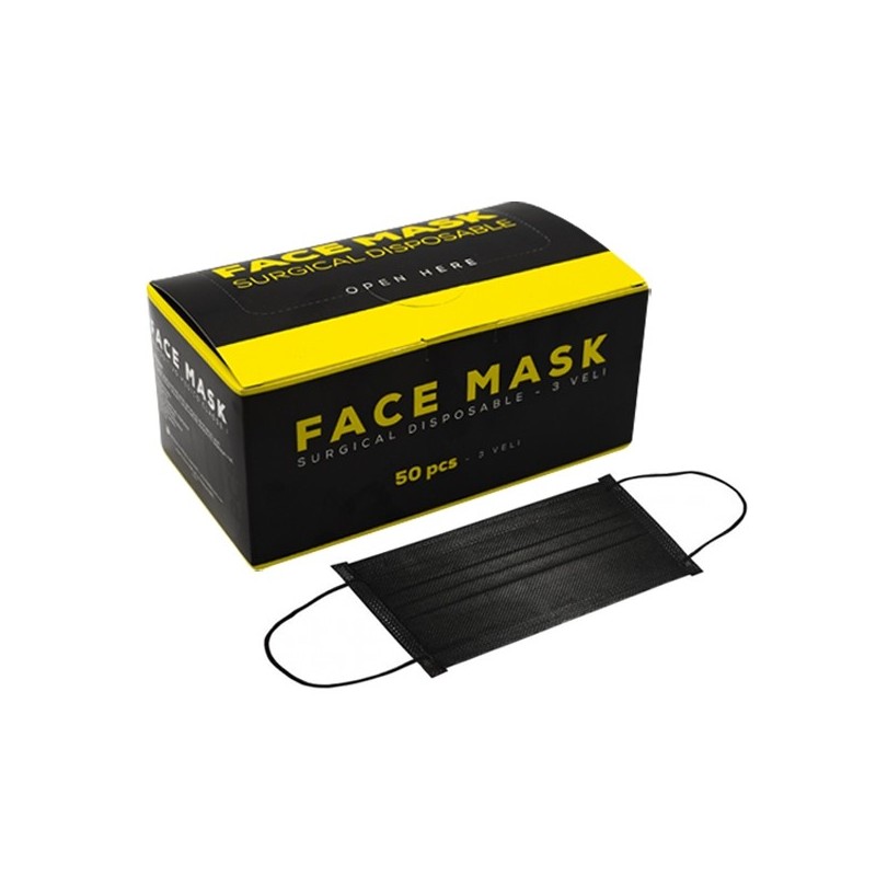 Bodysupply Black Face Mask 50pcs