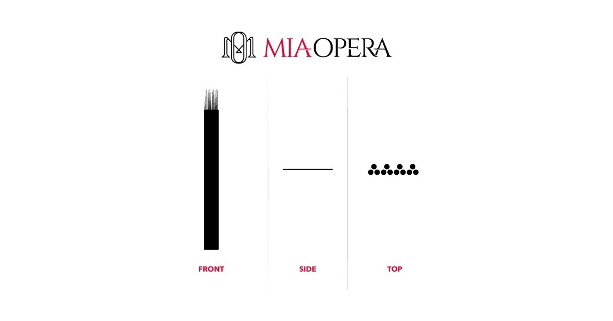 Miaopera Disposable Microblading Blades 10pcs - 0,30mm Quadruple Q3 (4x3)