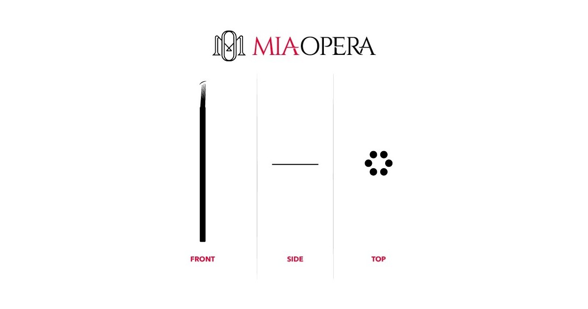 Miaopera Disposable Microblading Blades 10pcs - 0,30mm Slope Round Sr19 Miaopera Disposable Microblading Blades 10pcs - 0,30mm Slope Round Sr19