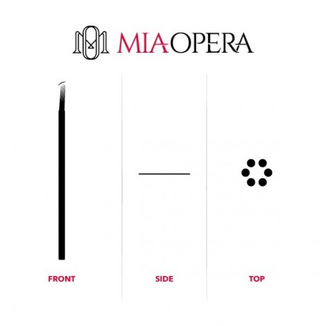 Miaopera Disposable Microblading Blades 10pcs - 0,30mm Slope Round Sr19