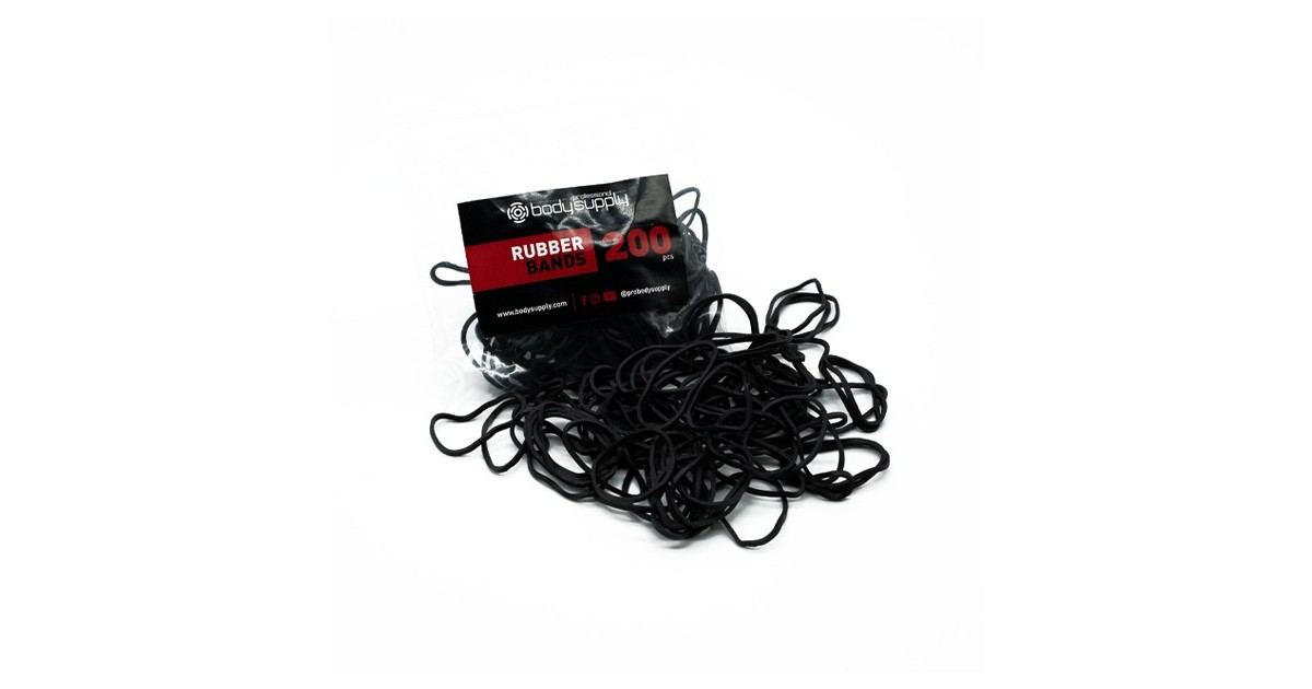 Bodysupply Elastici Colorati 200pcs - Nero Bodysupply Elastici Colorati 200pcs - Nero