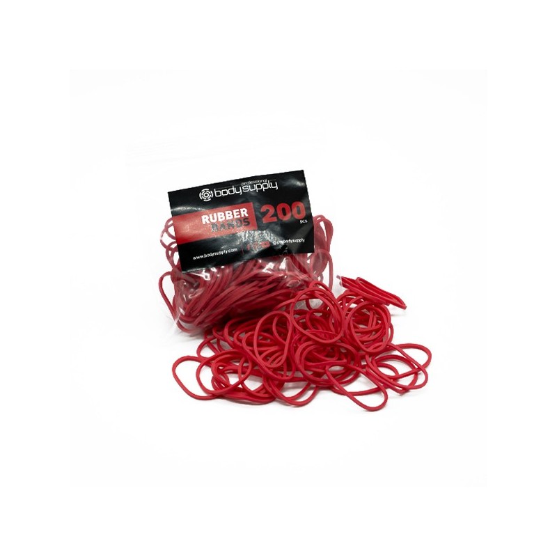Bodysupply Elastici Colorati 200pcs - Rosso
