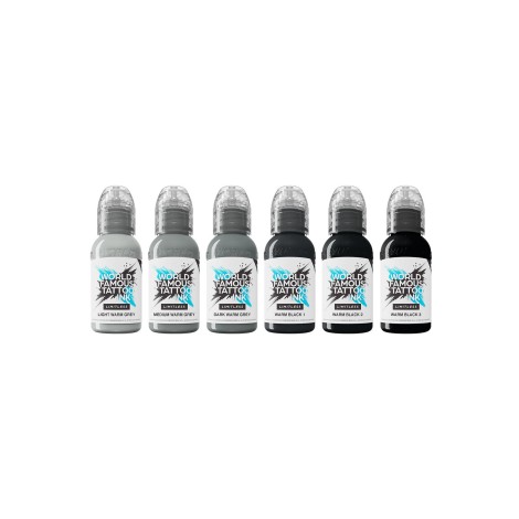 World Famous Limitless 6x30ml - Shades of Grey - Warm Grey Pastel Set