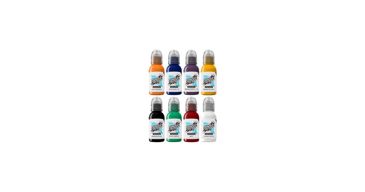 World Famous Limitless 8x30ml - Primary Colours Set 1