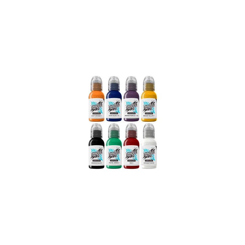 World Famous Limitless 8x30ml - Primary Colours Set 1