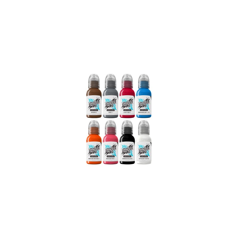 World Famous Limitless 8x30ml - Primary Colours Set 2