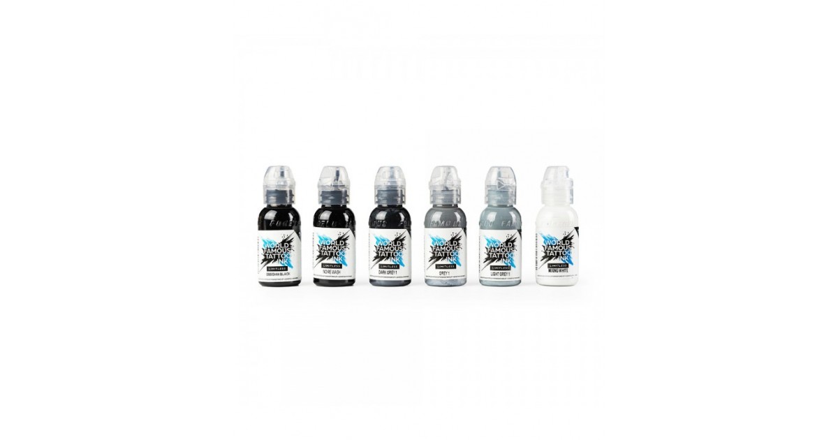 World Famous Limitless 6x30ml - Noire Ink Set World Famous Limitless 6x30ml - Noire Ink Set