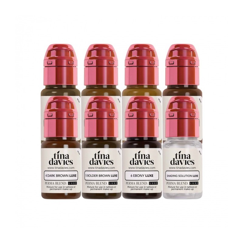 PermaBlend Luxe 8x15ml - Tina Davies' I Love Ink Eyebrow Collection Set