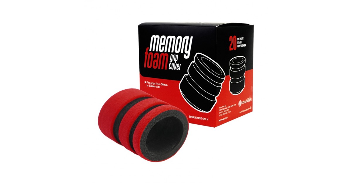BodySupply Memory Foam Grip Covers Red/Black 20pcs