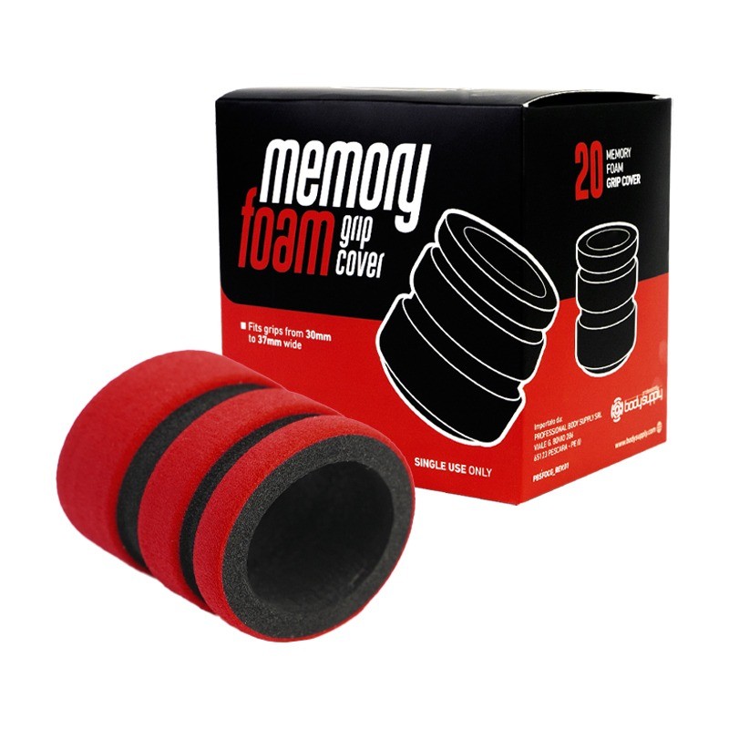 BodySupply Memory Foam Grip Covers Red/Black 20pcs