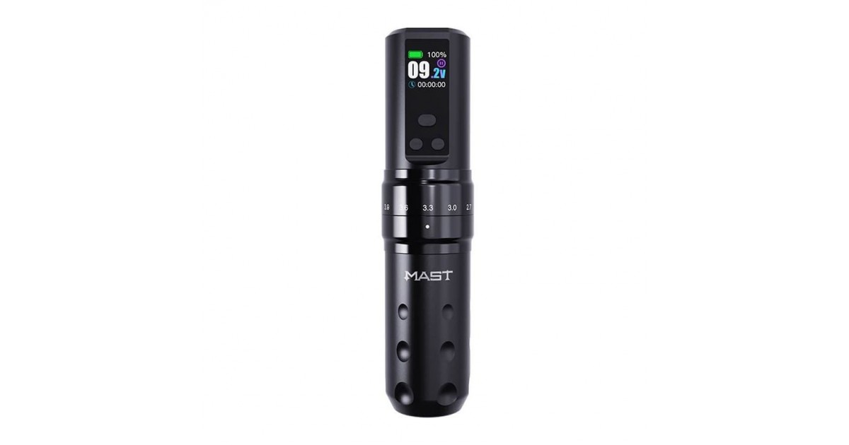 Dragonhawk Mast Fold 2 Pro Wireless Tattoo Pen - Black