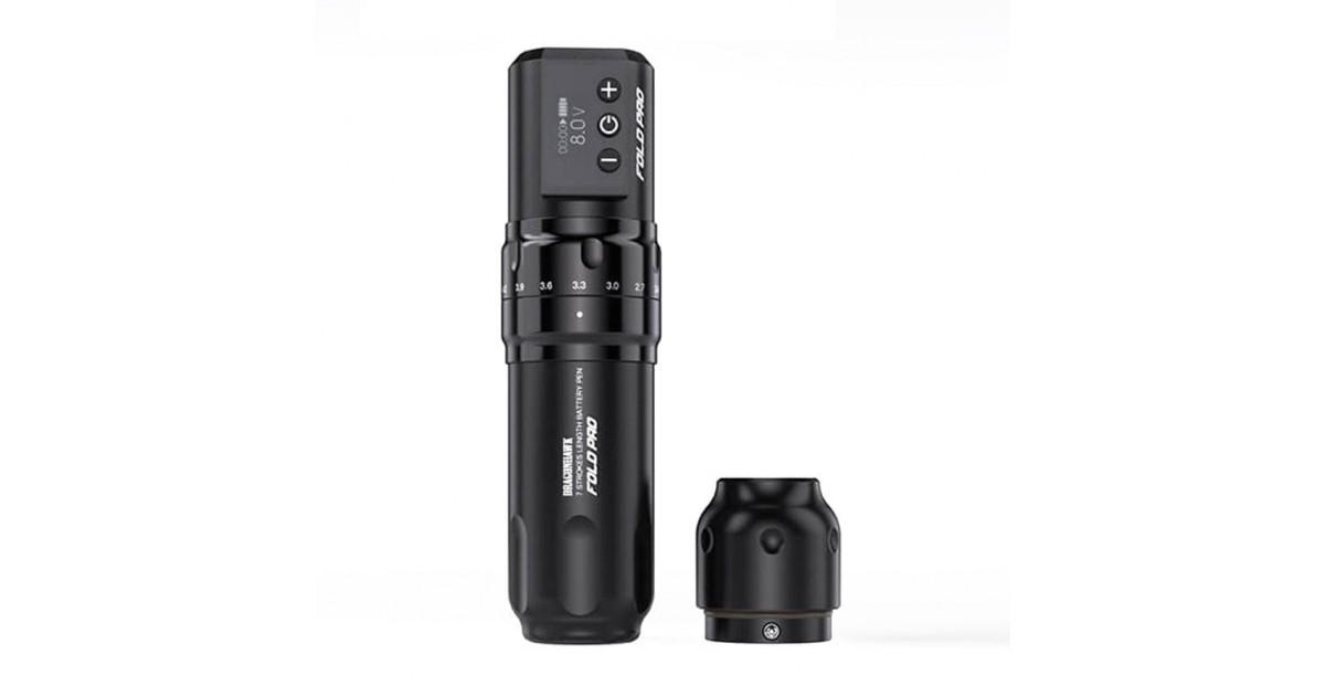 Dragonhawk Mast Fold Pro Wireless Tattoo Pen - Black Dragonhawk Mast Fold Pro Wireless Tattoo Pen - Black