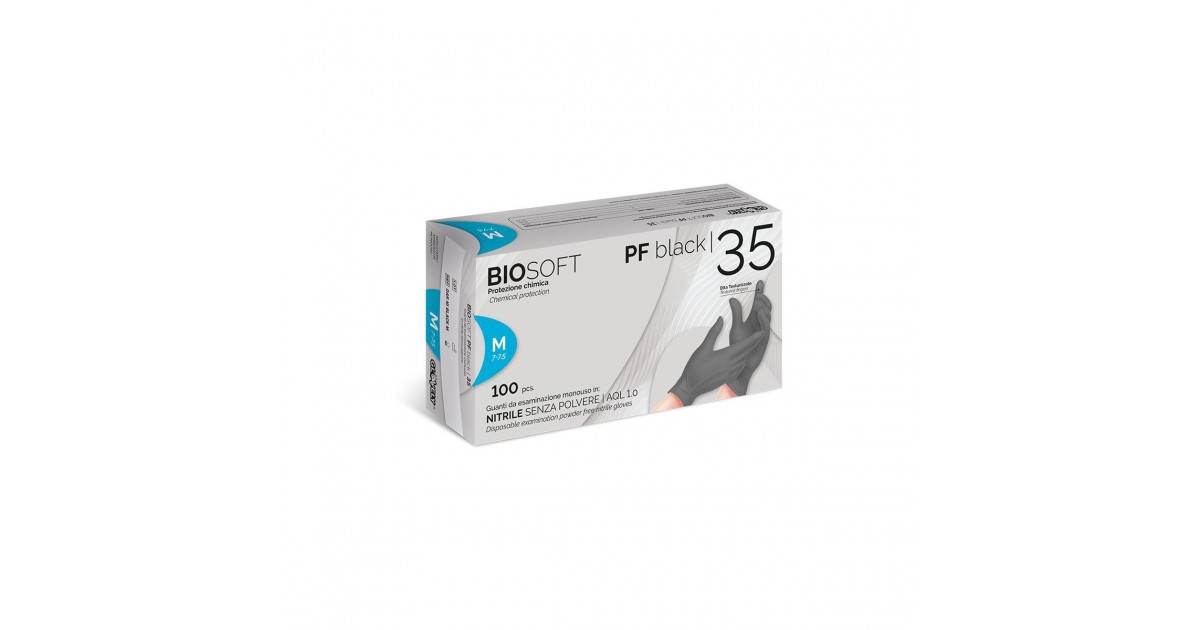 GUANTI IN NITRILE NERI BIOSOFT GUANTI IN NITRILE NERI BIOSOFT