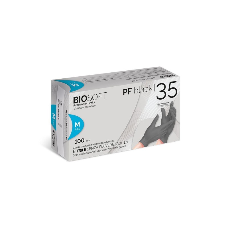 GUANTI IN NITRILE NERI BIOSOFT