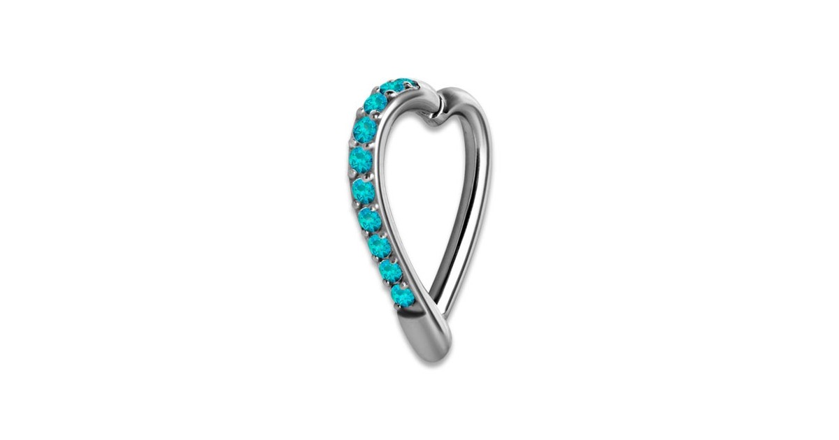 Hinged Jewelled Heart Ring