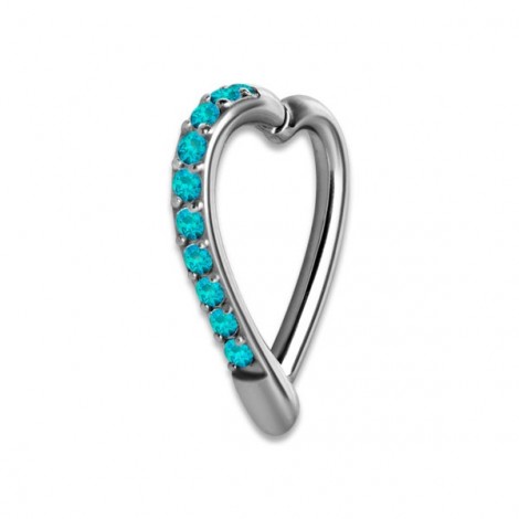 Hinged Jewelled Heart Ring