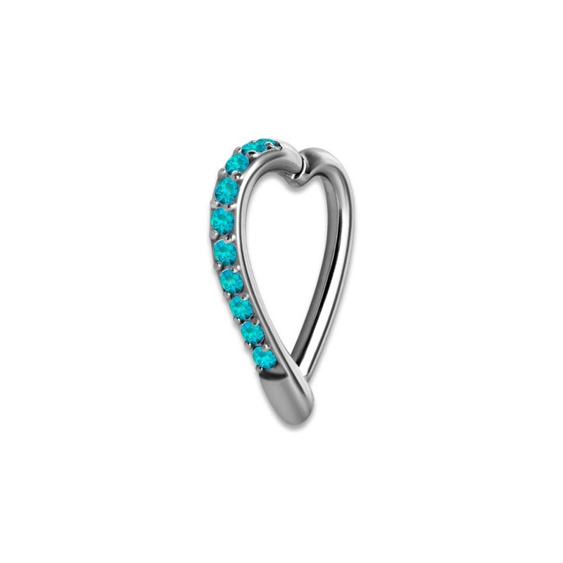 Hinged Jewelled Heart Ring