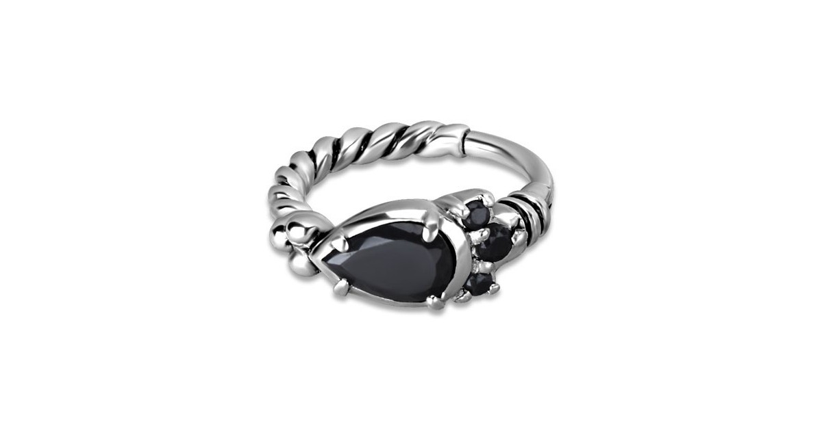 Hinged Ring W/zirconia Mod.12 Hinged Ring W/zirconia Mod.12