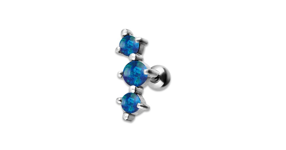 Jewelled 3 Helix Barbell 2.5/3/2.5 Jewelled 3 Helix Barbell 2.5/3/2.5