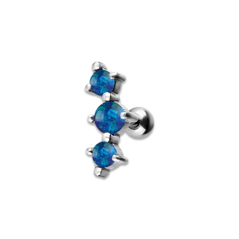 Jewelled 3 Helix Barbell 2.5/3/2.5