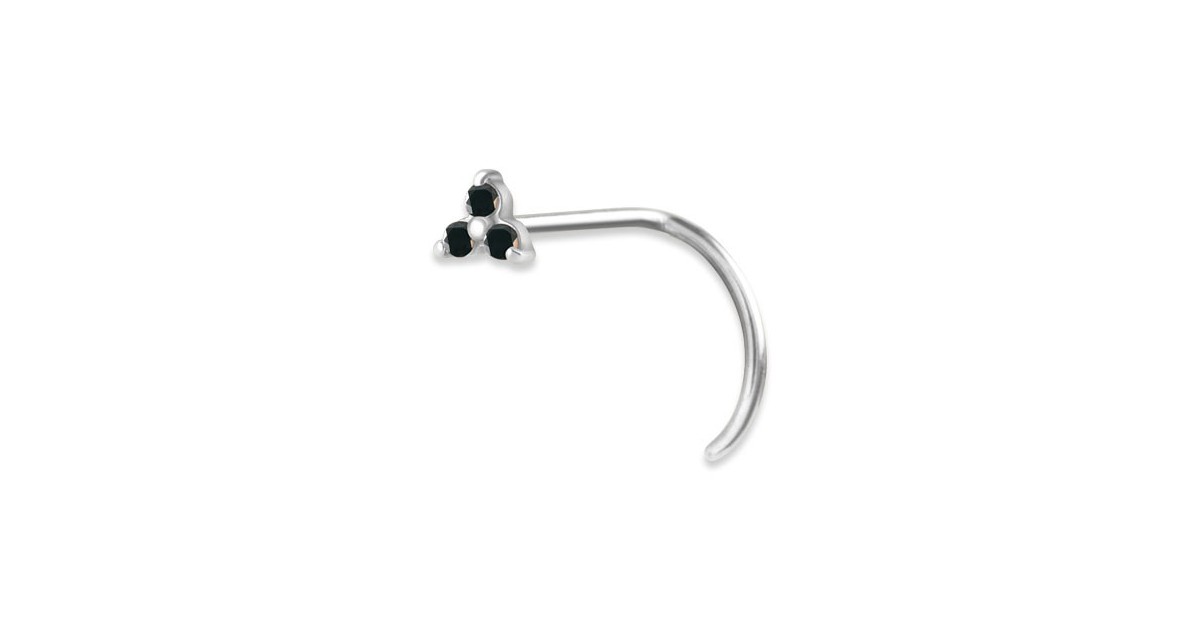 Trinity Curved Nose Stud Trinity Curved Nose Stud