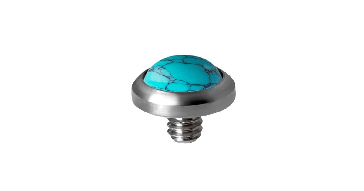 Tt Turquoise Stone Disc For Dermal Tt Turquoise Stone Disc For Dermal