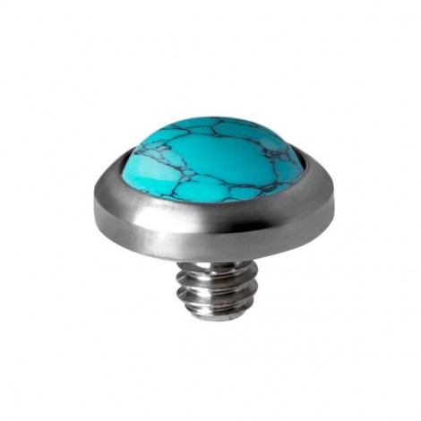 Tt Turquoise Stone Disc For Dermal