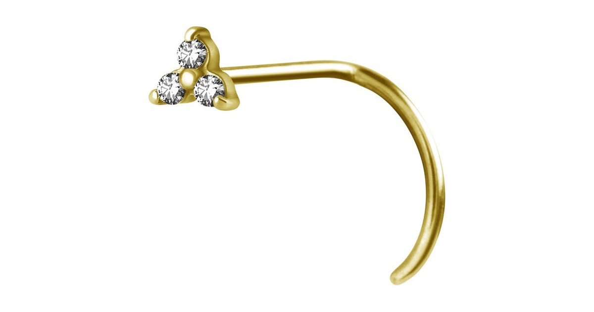 Gd 316 Trinity Nose Stud 0,8mm Sfera 2,0mm Gd 316 Trinity Nose Stud 0,8mm Sfera 2,0mm