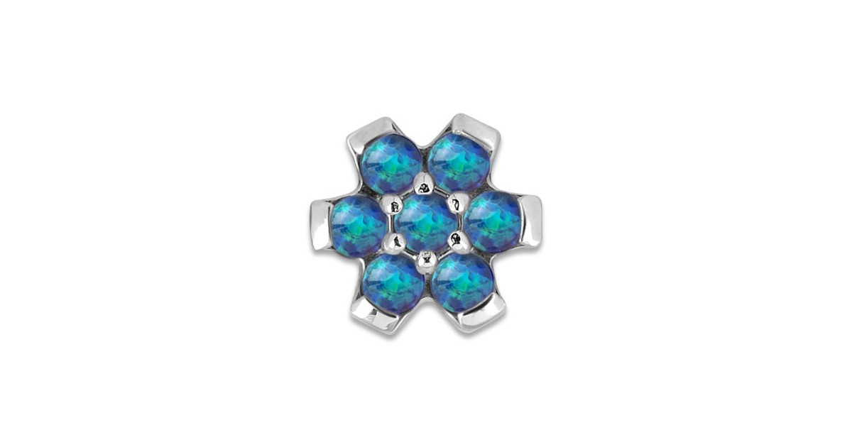 Steel 316 Synthetic Opal Flower Attachment