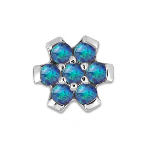 Steel 316 Synthetic Opal Flower Attachment