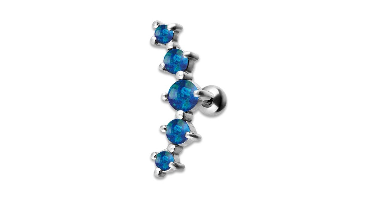 Jewelled 5 Helix Barbell 2/2.5/3/2.5/2