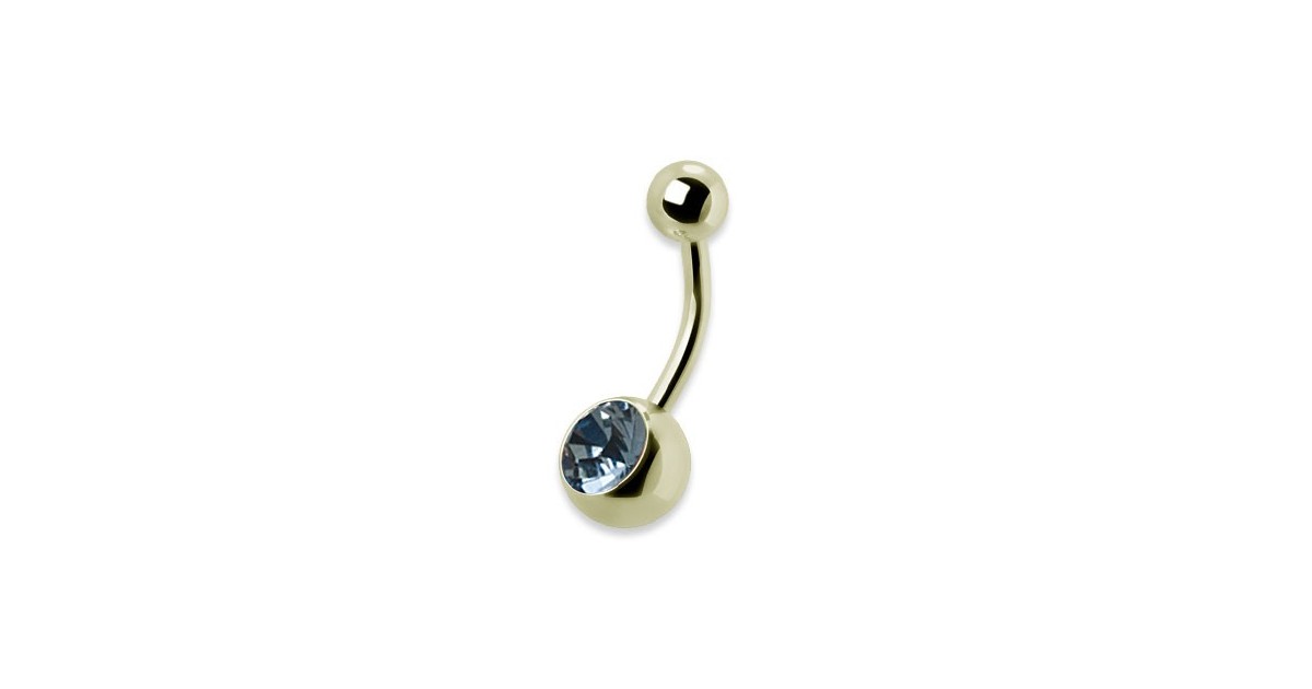 Zg 316 8mm Jewel Navel Barbells