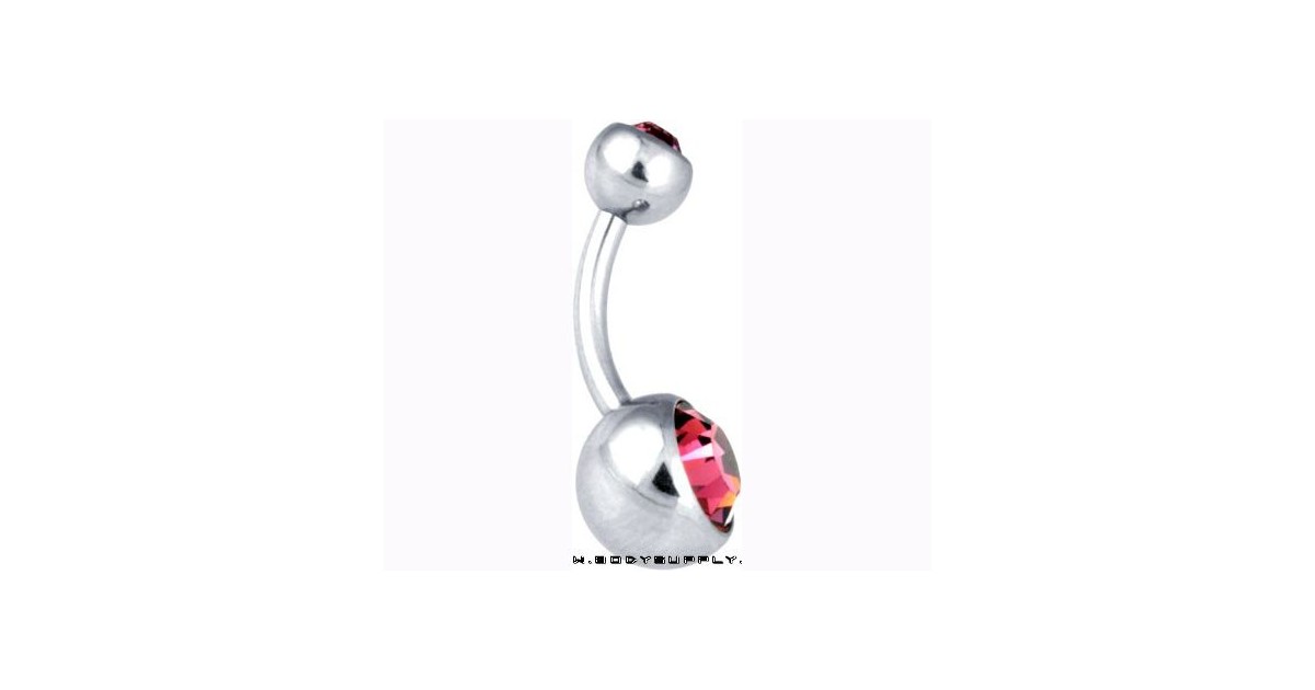 8mm Double Jewel Navel Bananabells 8mm Double Jewel Navel Bananabells