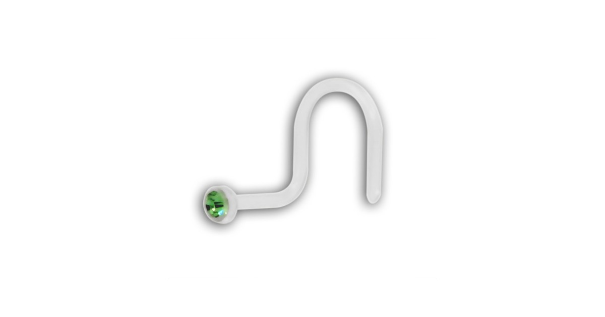 Jewel Nose Studs, Bent Jewel Nose Studs, Bent