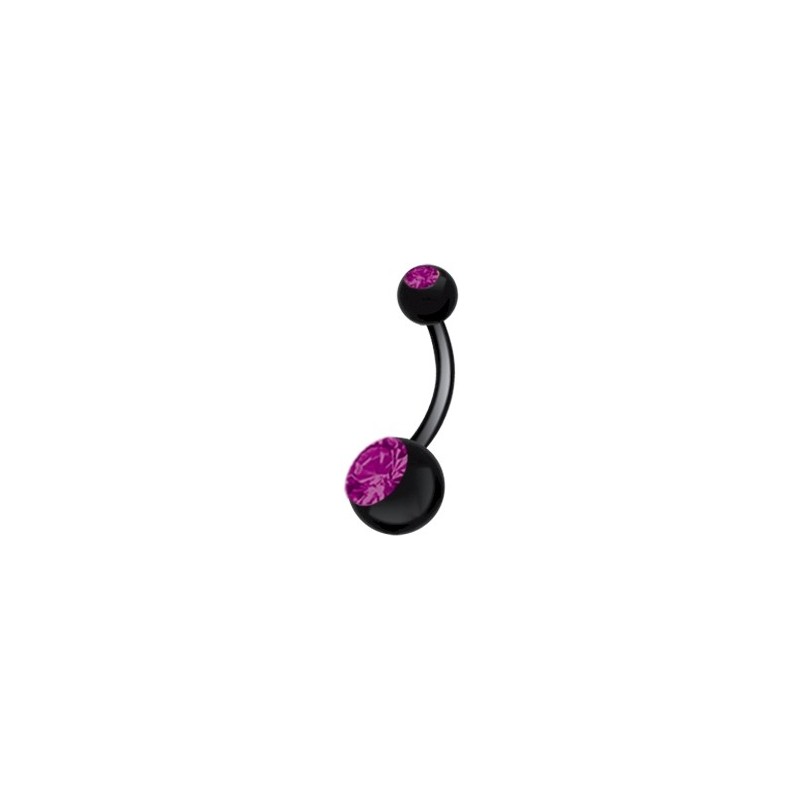 Bk 316 8mm Double Jewel Navel Barbells