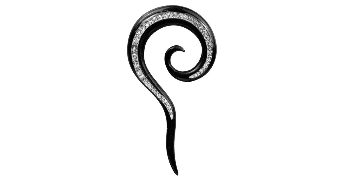 Crystal Horn Spiral Fish Hook Side Crystal Horn Spiral Fish Hook Side