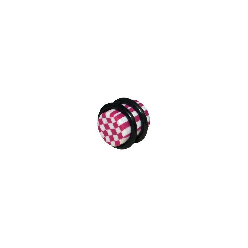 Chequered Fimo Plugs