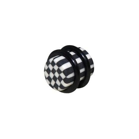 Chequered Fimo Plugs