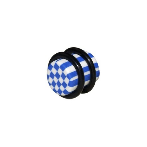 Chequered Fimo Plugs