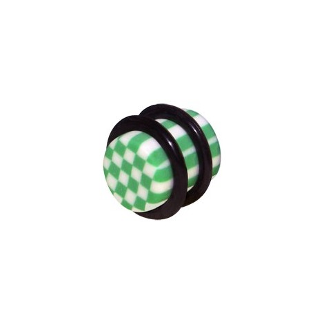 Chequered Fimo Plugs