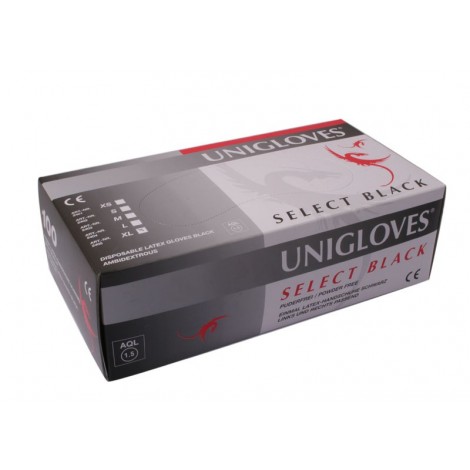 Unigloves Black Gloves 100pcs