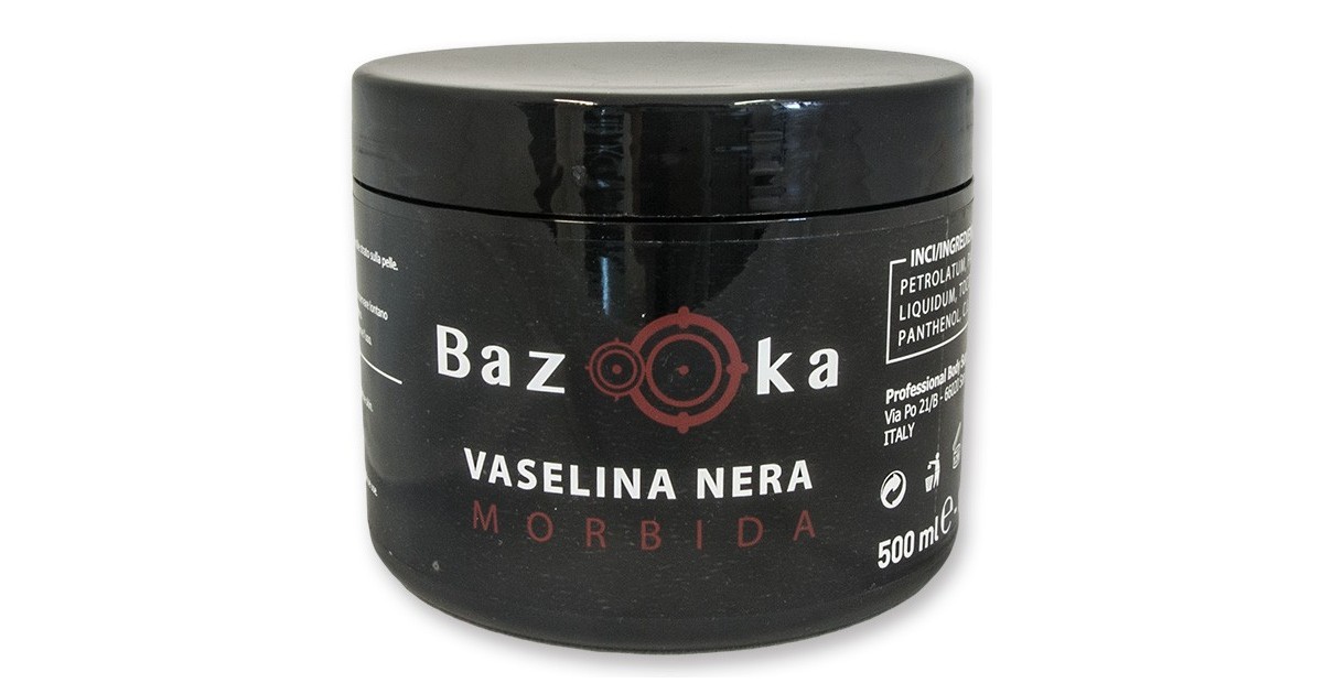 Vaselina Nera Arricchita Bazooka 500ml - Morbida