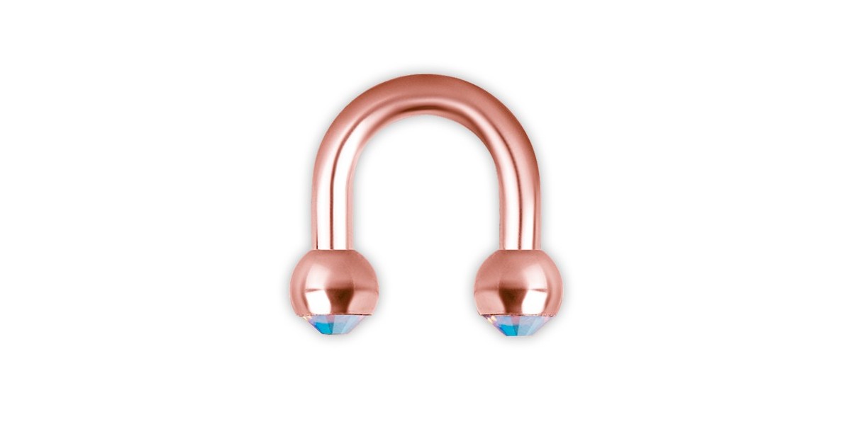 Rg 316 Double Jewelled Micro U Barbells Rg 316 Double Jewelled Micro U Barbells