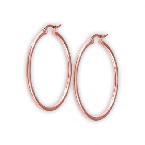 Rg 316 Steel Round Hoop Earrings (2mm)