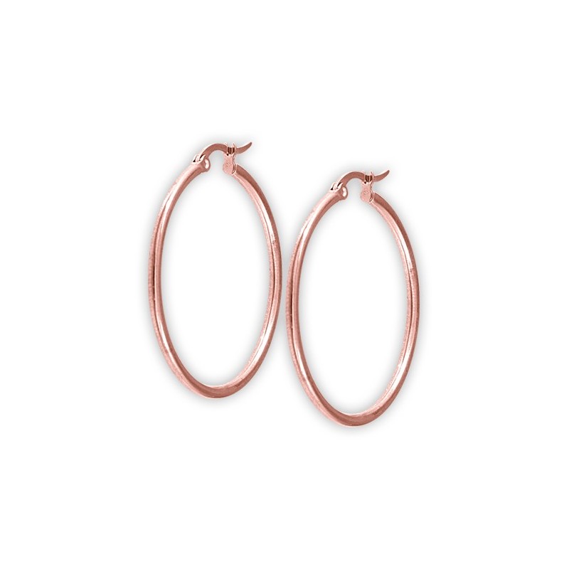 Rg 316 Steel Round Hoop Earrings (2mm)