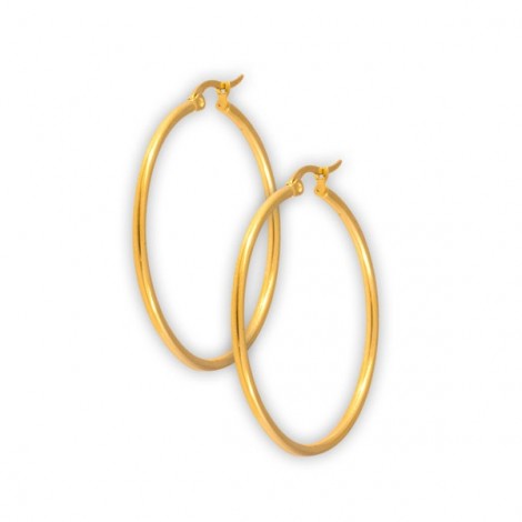 Gd 316 Round Hoop Earrings (2mm)