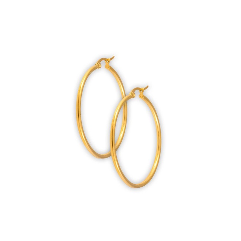 Gd 316 Round Hoop Earrings (2mm)