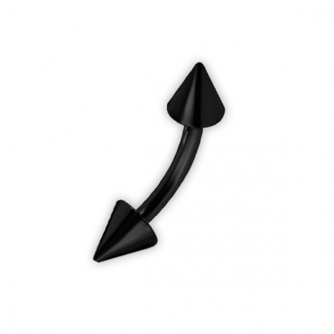 Bk 316 Curved Eyebrow Barbells W/cones